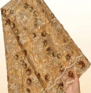 French Chiffon Lase Design with Sequence