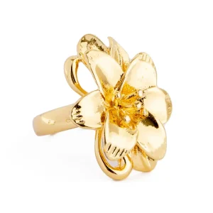 Golden Blossom Adjustable Floral Ring, 11575 - Gold