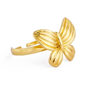 Golden Butterfly Women's Ring, 11575- Gold