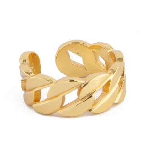 Luxe Link Chain Open Ring, 11575 - Gold