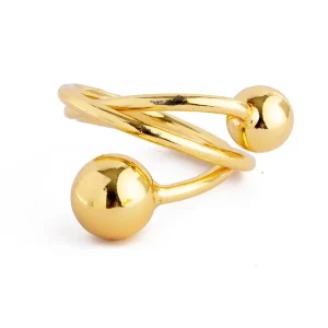 Minimalist Gold Ball Open Ring, 11575 - Gold